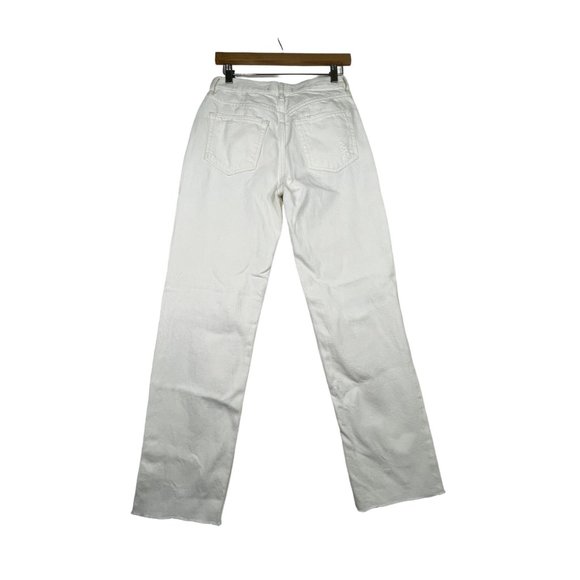 Free People Distressed Button Fly Jeans size 25 White - Picture 3 of 6
